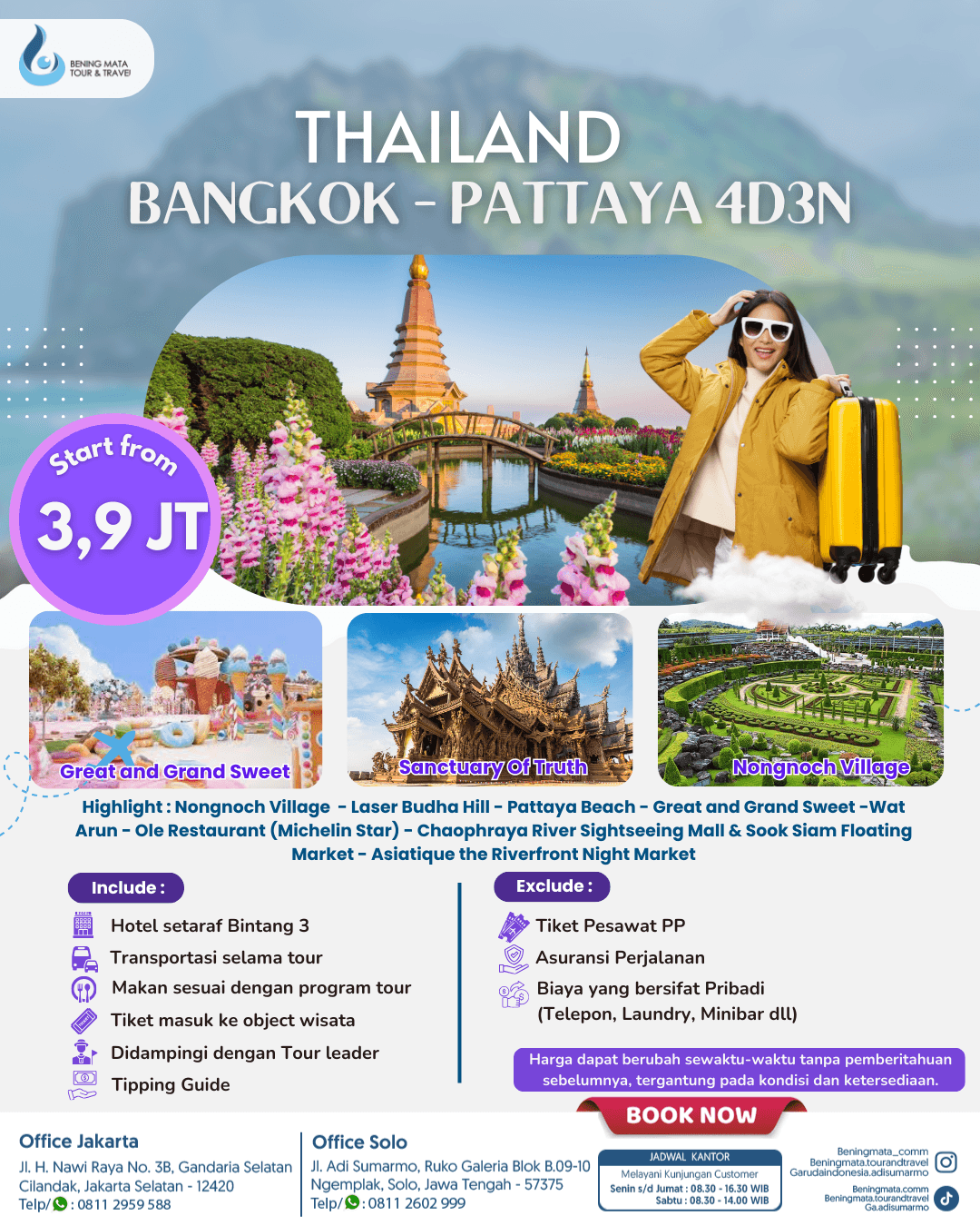 THAILAND BANGKOK - PATTAYA 4D3N